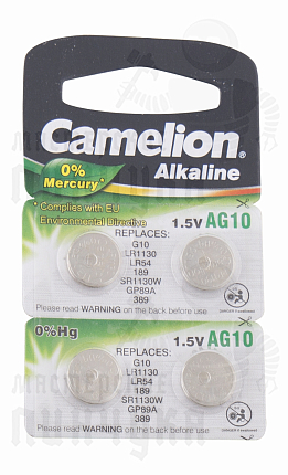 Батарейка  Camelion G10  BL-10 часовая  (AG10/389A/LR1130/189) (10 / 100 / 3600)
