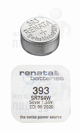 Батарейка часовая RENATA R393 SR754W BL1 (1/10/100)