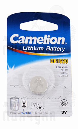 Батарейка Camelion CR1620 BL-1 (10 / 1800)