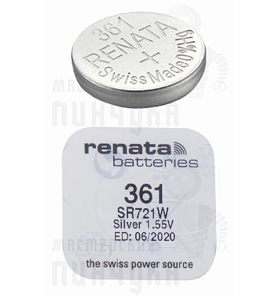 Батарейка часовая RENATA R361 SR721W BL1 (1/10/100)