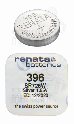 Батарейка часовая RENATA R396 SR726W BL1 (1/10/100)