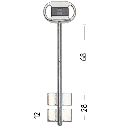 Mottura 92.276L68C1 Original заготовка основного ключа Serrablocca