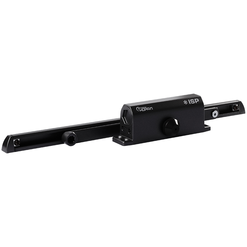 Доводчик дверной со скользящей тягой 440 Slider ISPARUS от 70 до 130 кг черный