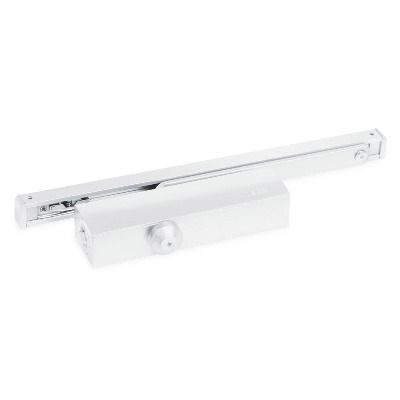 NOTEDO Доводчик дверной DC-025-095 SL+HO+DA+BC WHITE со скольз.тягой до 100кг(6)