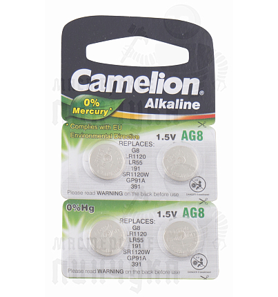 Батарейка  Camelion G 8  BL-10 часовая (AG8/391A/LR1120/191) (10 / 100 / 3600)