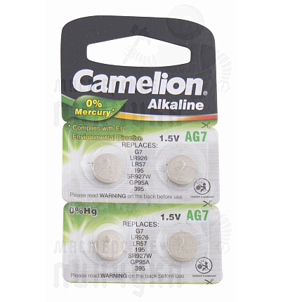 Батарейка  Camelion G 7  BL-10 часовая (AG7/395A/LR927/195) (10 / 100 / 3600)