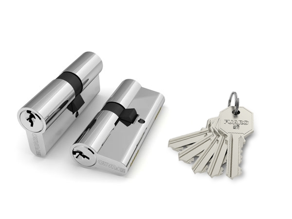 Цилиндровый Fuaro (Фуаро) механизм 100 CA 80 mm (35+10+35) CP хром 3 кл.