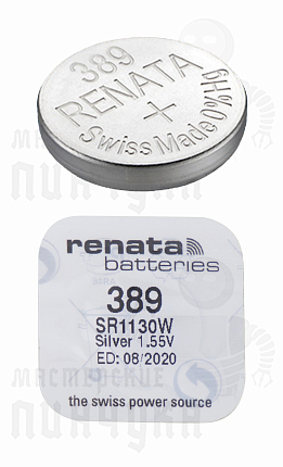 Батарейка RENATA R389 SR1130W BL1 (1/10/100)