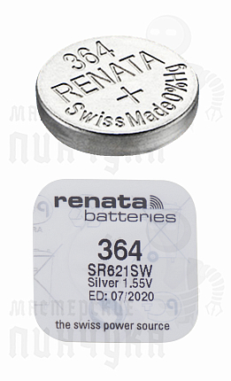 Батарейка часовая RENATA R364 SR621SW BL1 (1/10/100)