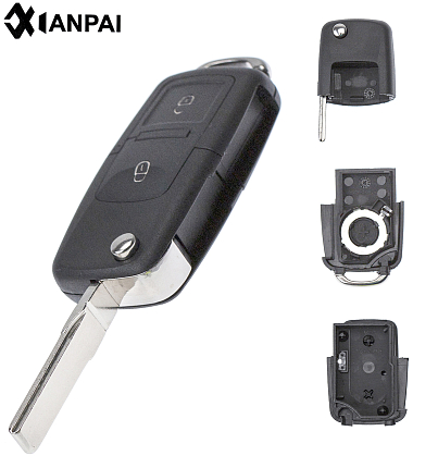 Корпус выкидного ключа HU-HAA.P1 HU66 HF55P65 2 кнопки КНР VOLKSWAGEN v1
