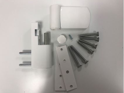 ЛДМ DH-R-23.2 (01) (Ral 9016) петля до 80 кг белая для пластик. дверей (30)