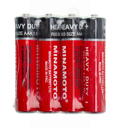 Батарейка Minamoto R03 AAA Shrink 4 Heavy Duty 1.5V (4/60/1200)