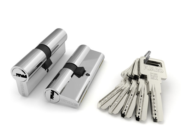 Цилиндровый Fuaro (Фуаро) механизм R600/80 mm-BL (35+10+35) CP хром 5 кл. БЛИСТЕР