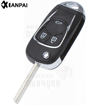 Корпус выкидного ключа OP-11P HU100 HF66P 3 кнопки  КНР /// CHEVROLET