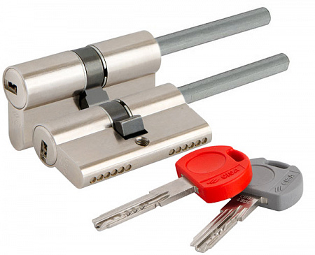 Цилиндровый механизм Cisa (Чиза) под вертушку (дл. шток) ASIX PRO OE307-91.12SD(75 мм/40+10+25), НИКЕЛЬ
