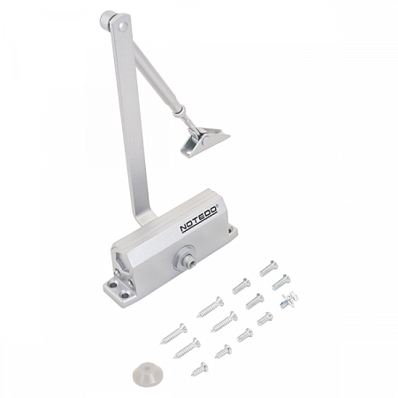NOTEDO Доводчик дверной DC-060-I SILVER до 60 кг сереб. (10)