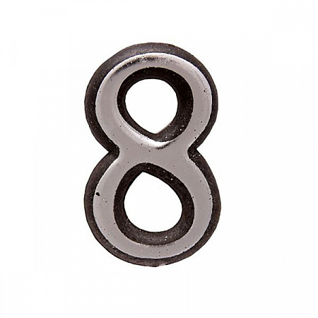 Цифра дверная АЛЛЮР БОЛЬШАЯ пластик "8" хром (1000,50)