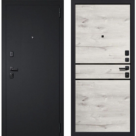 Входная дверь Дуэт 2 Черный муар FlyDoors