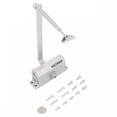NOTEDO Доводчик дверной DC-040 SILVER до 40 кг сереб. (10)
