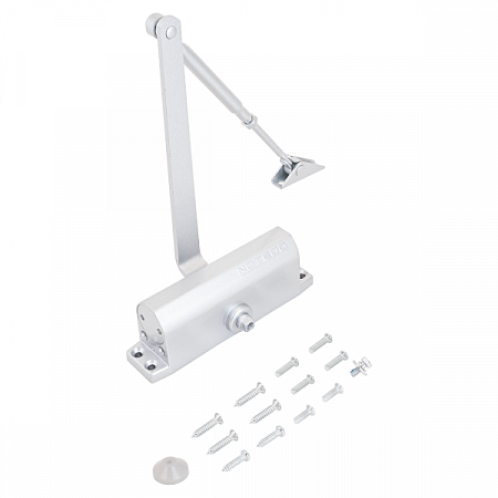 NOTEDO Доводчик дверной DC-090 SILVER 60-130 кг сереб. (10)